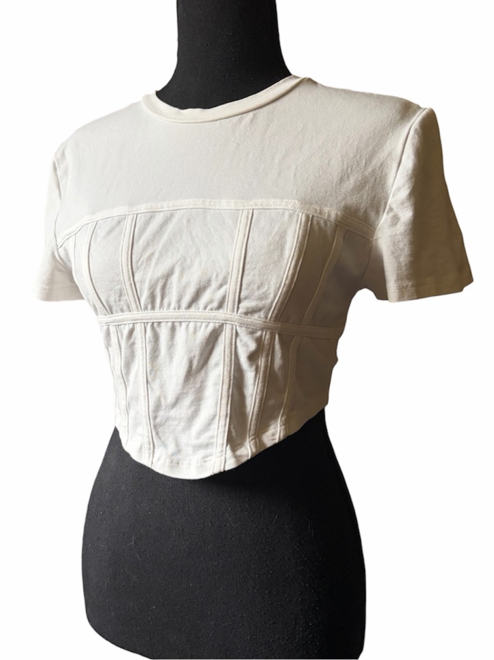 Structured Corset Crop Top 🤍